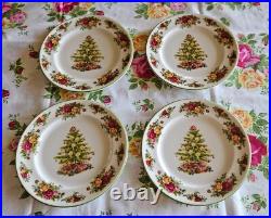 Royal Albert Old Country Roses Holiday Casual Classic 9 Inch Four Plates Set