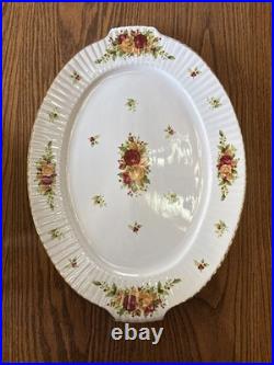 Royal Albert Old Country Roses Holiday Christmas Oval Platter 20