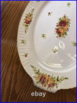 Royal Albert Old Country Roses Holiday Christmas Oval Platter 20