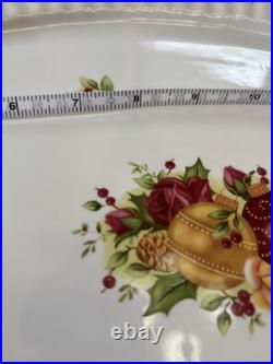 Royal Albert Old Country Roses Holiday Christmas Oval Platter 20