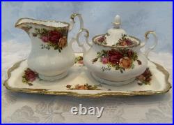 Royal Albert Old Country Roses Holiday Creamer Pitcher And Sugar Dish 3 Pieces