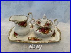 Royal Albert Old Country Roses Holiday Creamer Pitcher And Sugar Dish 3 Pieces