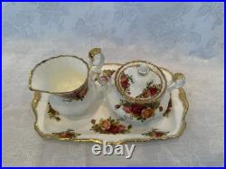 Royal Albert Old Country Roses Holiday Creamer Pitcher And Sugar Dish 3 Pieces