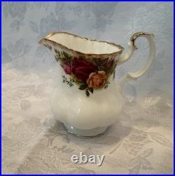 Royal Albert Old Country Roses Holiday Creamer Pitcher And Sugar Dish 3 Pieces