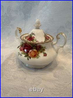 Royal Albert Old Country Roses Holiday Creamer Pitcher And Sugar Dish 3 Pieces