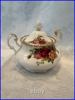 Royal Albert Old Country Roses Holiday Creamer Pitcher And Sugar Dish 3 Pieces