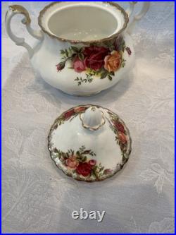 Royal Albert Old Country Roses Holiday Creamer Pitcher And Sugar Dish 3 Pieces