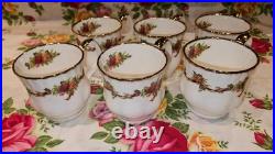 Royal Albert Old Country Roses Holiday Ribbons 6 Mugs