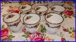 Royal Albert Old Country Roses Holiday Ribbons 6 Mugs