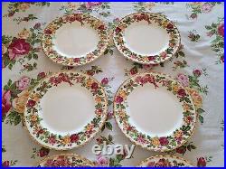Royal Albert Old Country Roses Holiday Wreath 8 Lunch Plates Nwt