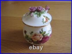 Royal Albert Old Country Roses Jam Sugar Pot Spoon Set