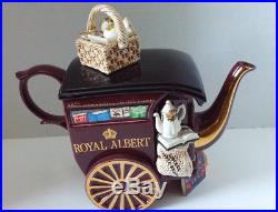 Royal Albert Old Country Roses Kirvan's Coffee, Tea, Cocoa Cart Teapot Paul Cardew