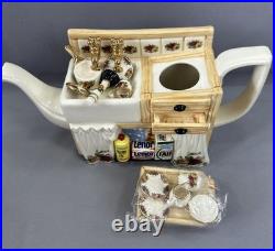 Royal Albert Old Country Roses Kitchen Sink Decorative Teapot Vintage NIB