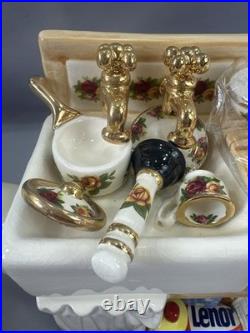 Royal Albert Old Country Roses Kitchen Sink Decorative Teapot Vintage NIB