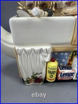 Royal Albert Old Country Roses Kitchen Sink Decorative Teapot Vintage NIB
