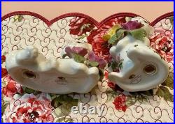 Royal Albert Old Country Roses Kitty Cat Kitten Posy Salt Pepper Shaker Set Tray