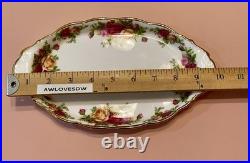 Royal Albert Old Country Roses Kitty Cat Kitten Posy Salt Pepper Shaker Set Tray