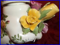 Royal Albert Old Country Roses Kitty Cat Tea Set teapot (3pcs) dated 1962