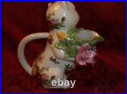 Royal Albert Old Country Roses Kitty Cat Tea Set teapot (3pcs) dated 1962