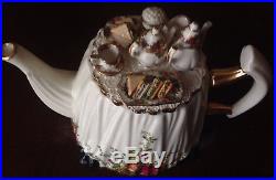 Royal Albert Old Country Roses LARGE Teapot 1996 coffee creamer cup tea platter