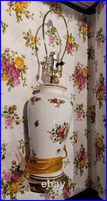 Royal Albert Old Country Roses Lamp No Shade Made In England