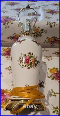 Royal Albert Old Country Roses Lamp No Shade Made In England