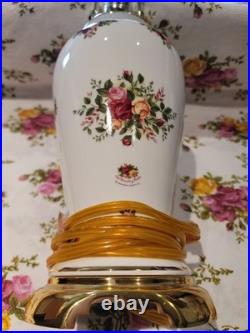 Royal Albert Old Country Roses Lamp No Shade Made In England