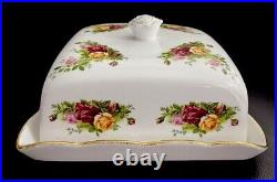 Royal Albert Old Country Roses Large 24cm Square Covered Dish, Mint Condition