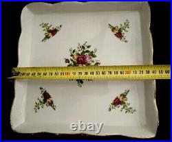 Royal Albert Old Country Roses Large 24cm Square Covered Dish, Mint Condition