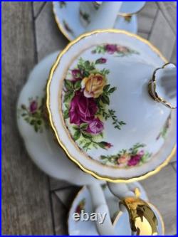 Royal Albert Old Country Roses Large 6 Cup Teapot Cups Saucers Made In England