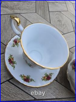 Royal Albert Old Country Roses Large 6 Cup Teapot Cups Saucers Made In England