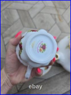 Royal Albert Old Country Roses Large 6 Cup Teapot Cups Saucers Made In England