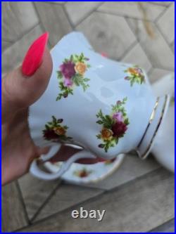 Royal Albert Old Country Roses Large 6 Cup Teapot Cups Saucers Made In England