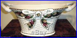 Royal Albert Old Country Roses Large Basketeave Bowl Centerpiece New In Box