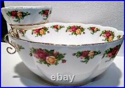 Royal Albert Old Country Roses Large Chip & Dip Bowl Centerpiece Tableware