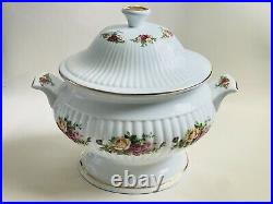Royal Albert Old Country Roses Large Chowder Or Soup Tureen Bone China 10 tall