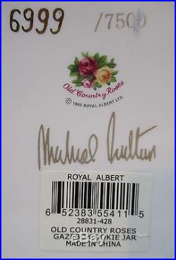 Royal Albert Old Country Roses Large Gazebo Cookie Jar/Biscuit Barrel Signed LE