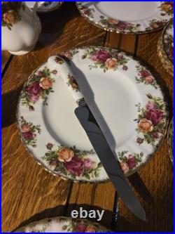 Royal Albert Old Country Roses Large Multi-Piece Collection 22K Gold Trim