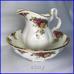 Royal Albert Old Country Roses Large Pitcher Jug & Wash Bowl 1st Quality