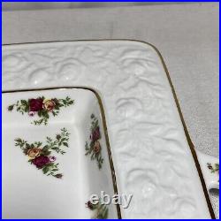 Royal Albert Old Country Roses Large Platter/Serving Dish Sculpted Bone