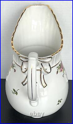 Royal Albert Old Country Roses Large Ribbed Ribbon Pitcher Gold Bow 10.5