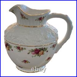 Royal Albert Old Country Roses Large Sculpted Pitcher Holds 5 Quarts