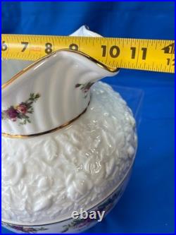 Royal Albert Old Country Roses Large Sculpted Pitcher Holds 5 Quarts Gold Trim