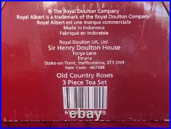Royal Albert Old Country Roses Large Teapot, Creamer & Sugar Bowl withLid NIB Royal Albert Old Country Roses Large Teapot, Creamer & Sugar Bowl withLid NIB