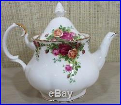 Royal Albert Old Country Roses Large Teapot & Gold Filigree Warmer Made England