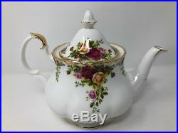 Royal Albert Old Country Roses Large Teapot Sugar Bowl & Creamer