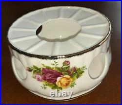 Royal Albert Old Country Roses Large Teapot With Stand Bone China 1962 Stunning