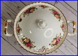 Royal Albert Old Country Roses Large Tureen Lid Rare Made In England VGC