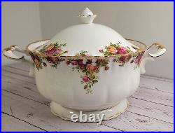 Royal Albert Old Country Roses Large Tureen Lid Rare Made In England VGC
