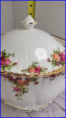 Royal Albert Old Country Roses Large Tureen Lid Rare Made In England VGC